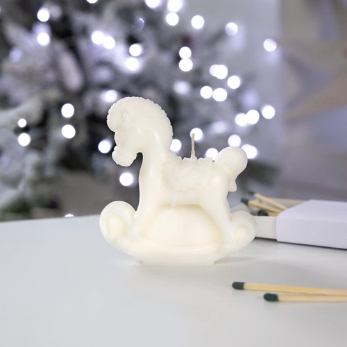 Свеча фигурная «Лошадка-качалка», белая Свеча фигурная «Лошадка-качалка», белая