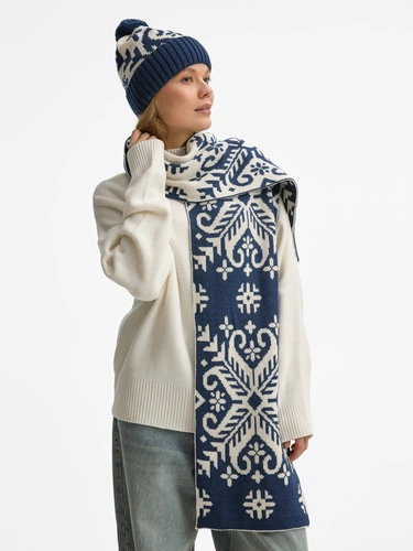 Шапка Wintertude, синяя с белым Шапка Wintertude, синяя с белым