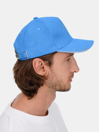 Бейсболка Classic 2.0, синяя с белым кантом Бейсболка Classic 2.0, синяя с белым кантом