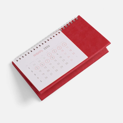 Календарь настольный Brand, красный Календарь настольный Brand, красный