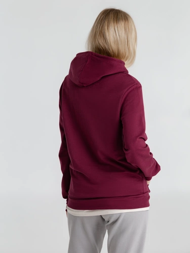 Толстовка с капюшоном унисекс Hoodie, бордовая Толстовка с капюшоном унисекс Hoodie, бордовая