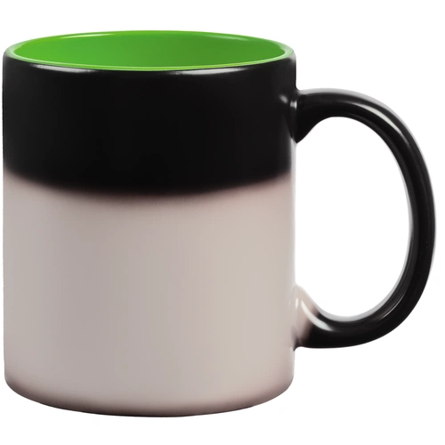 Кружка-хамелеон On Display, матовая, черная с зеленым Кружка-хамелеон On Display, матовая, черная с зеленым