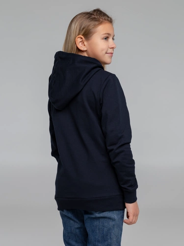 Толстовка с капюшоном детская Kirenga Kids, темно-синяя Толстовка с капюшоном детская Kirenga Kids, темно-синяя