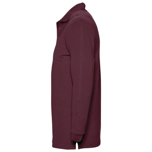 Рубашка поло мужская с длинным рукавом Winter II 210 бордовая Рубашка поло мужская с длинным рукавом Winter II 210 бордовая