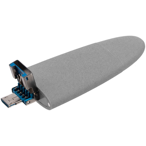 Флешка Pebble Universal, USB 3.0, серая, 64 Гб Флешка Pebble Universal, USB 3.0, серая, 64 Гб