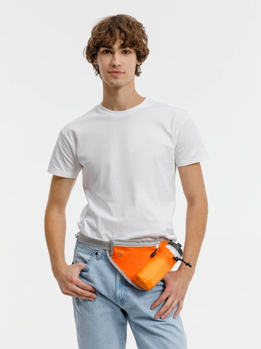 Сумка поясная с отделением для бутылки Waterun, оранжевая Сумка поясная с отделением для бутылки Waterun, оранжевая