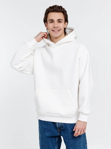 Худи оверсайз унисекс Go Easy, молочно-белое Худи оверсайз унисекс Go Easy, молочно-белое