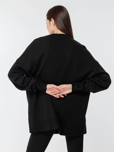 Джемпер оверсайз унисекс Stated в сумке, черный Джемпер оверсайз унисекс Stated в сумке, черный