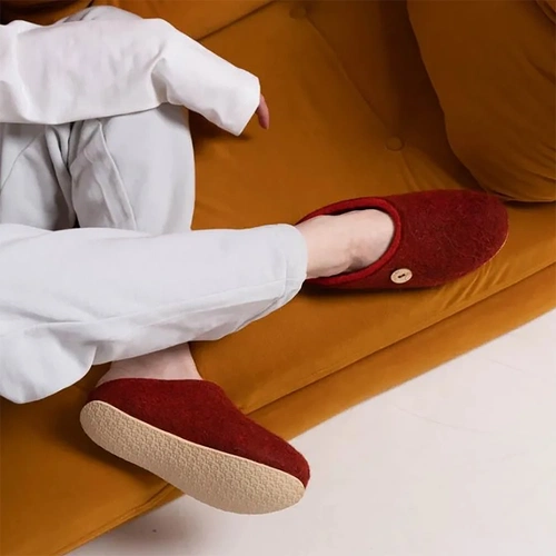 Домашние валенки Step, красно-коричневые (терракот) Домашние валенки Step, красно-коричневые (терракот)