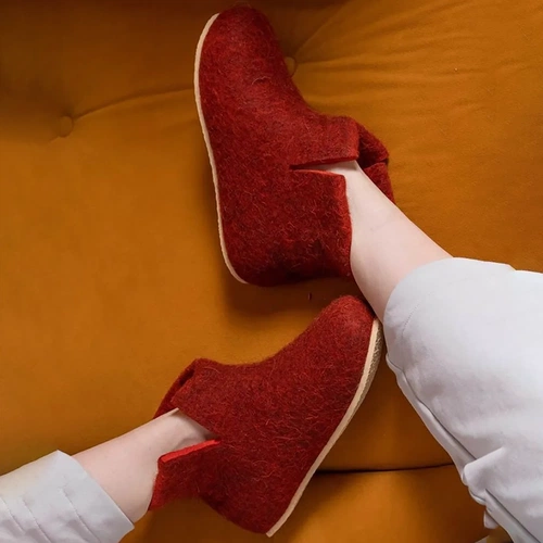 Домашние валенки Wild, красно-коричневые (терракот) Домашние валенки Wild, красно-коричневые (терракот)