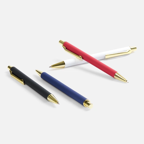 Ручка шариковая Lobby Soft Touch Gold, белая Ручка шариковая Lobby Soft Touch Gold, белая