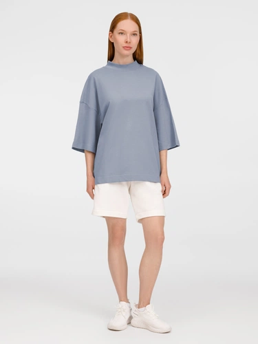 Футболка оверсайз унисекс T9, серая Футболка оверсайз унисекс T9, серая