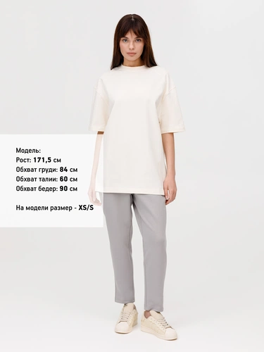 Футболка оверсайз унисекс Sideline, молочно-белая Футболка оверсайз унисекс Sideline, молочно-белая