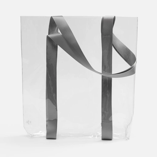 Шопер Clear Fest, ver.2, прозрачный с серыми ручками Шопер Clear Fest, ver.2, прозрачный с серыми ручками