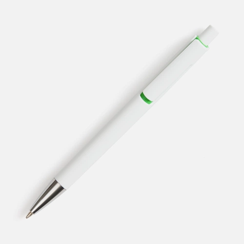 Ручка шариковая Dominanta, белая с зеленым Ручка шариковая Dominanta, белая с зеленым