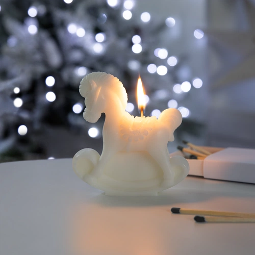 Свеча фигурная «Лошадка-качалка», белая Свеча фигурная «Лошадка-качалка», белая