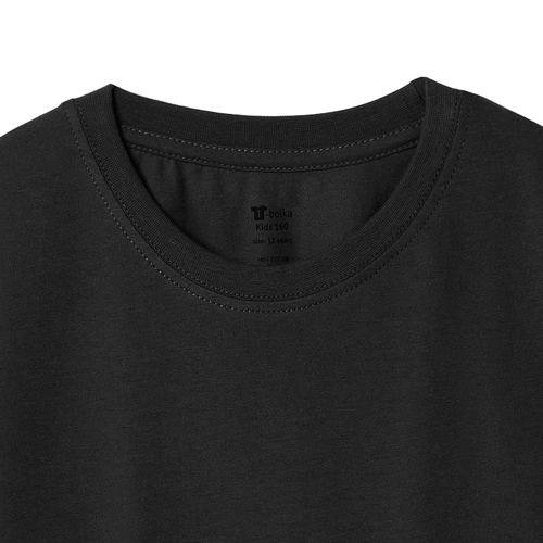 Футболка детская T-Bolka Kids, черная Футболка детская T-Bolka Kids, черная