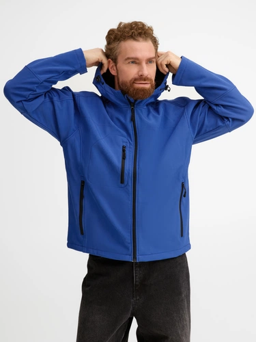 Куртка мужская с капюшоном Replay Men 340, ярко-синяя Куртка мужская с капюшоном Replay Men 340, ярко-синяя