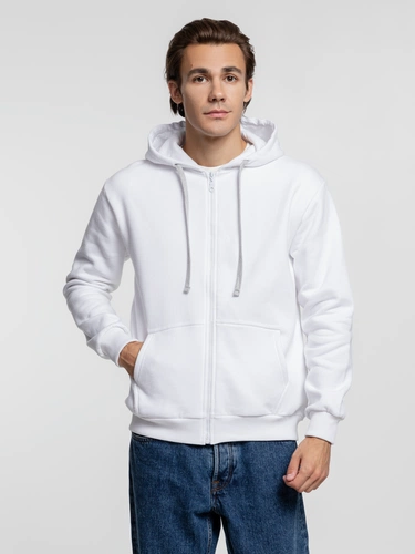 Толстовка на молнии с капюшоном Siverga Heavy, белая (белоснежная) Толстовка на молнии с капюшоном Siverga Heavy, белая (белоснежная)