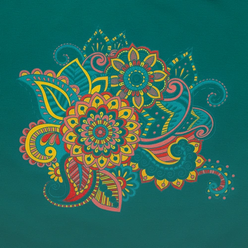 Футболка «Узор», зеленая Футболка «Узор», зеленая