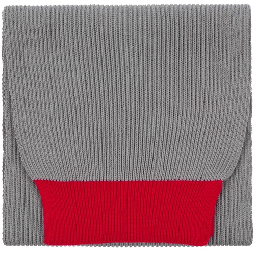Шарф Snappy, светло-серый с красным Шарф Snappy, светло-серый с красным