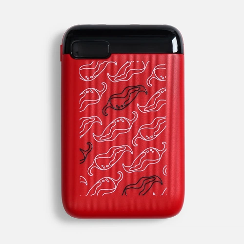 Внешний аккумулятор Fast Trick с Type-C, 5000 мАч, красный с нанесением Внешний аккумулятор Fast Trick с Type-C, 5000 мАч, красный с нанесением