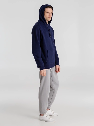 Толстовка с капюшоном унисекс King, темно-синяя Толстовка с капюшоном унисекс King, темно-синяя