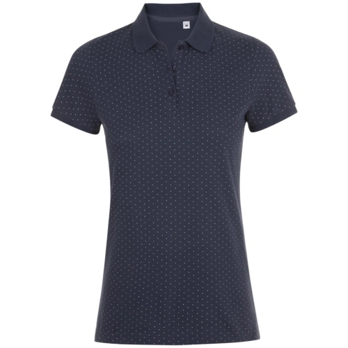 Рубашка поло женская Brandy Women, темно-синяя с белым Рубашка поло женская Brandy Women, темно-синяя с белым