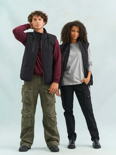 Жилет софтшелл унисекс Falcon BW, черный Жилет софтшелл унисекс Falcon BW, черный