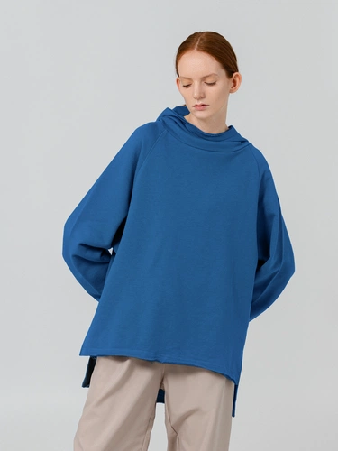 Худи унисекс Vozduh 1.0, синее Худи унисекс Vozduh 1.0, синее