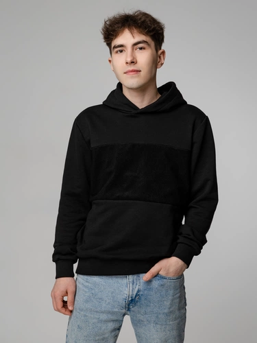 Худи унисекс Patch Catcher со вставкой из липучки, черное Худи унисекс Patch Catcher со вставкой из липучки, черное