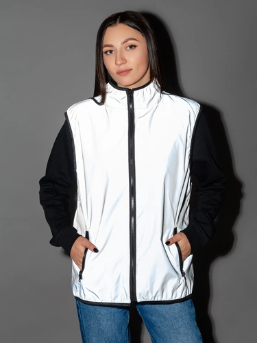 Жилет двусторонний Manifest из светоотражающей ткани, серый Жилет двусторонний Manifest из светоотражающей ткани, серый