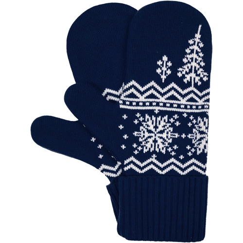 Варежки Elnik, синие с молочно-белым Варежки Elnik, синие с молочно-белым