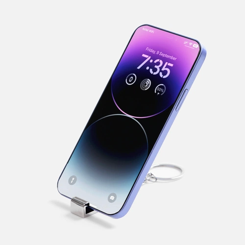 Брелок-подставка с открывалкой Virke, серебристый Брелок-подставка с открывалкой Virke, серебристый