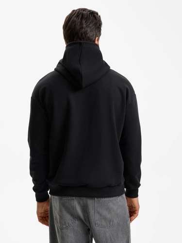Худи унисекс оверсайз Daylero, черное Худи унисекс оверсайз Daylero, черное