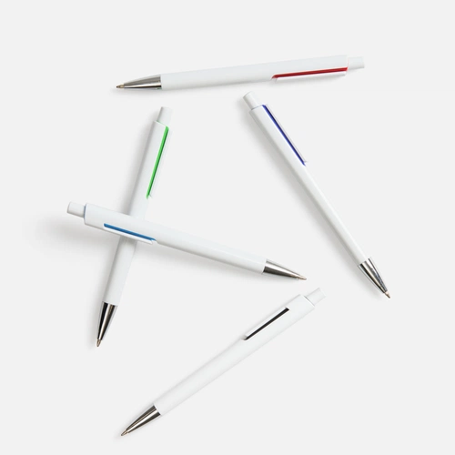 Ручка шариковая Dominanta, белая с черным Ручка шариковая Dominanta, белая с черным