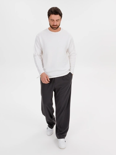 Лонгслив унисекс Siluetti Fuori, молочно-белый Лонгслив унисекс Siluetti Fuori, молочно-белый