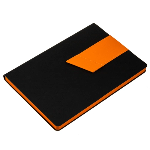 Ежедневник Bookmark, недатированный, черный с оранжевым Ежедневник Bookmark, недатированный, черный с оранжевым