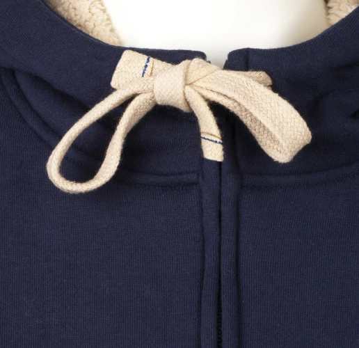 Толстовка унисекс на молнии Sherpa 280, темно-синяя Толстовка унисекс на молнии Sherpa 280, темно-синяя