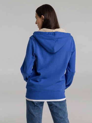 Толстовка унисекс на молнии Sherpa 280, ярко-синяя Толстовка унисекс на молнии Sherpa 280, ярко-синяя