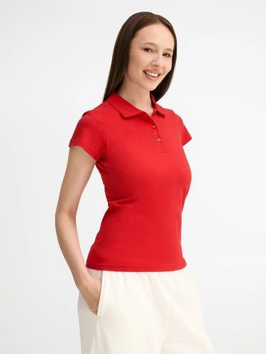 Рубашка поло женская Prescott Women 170, красная Рубашка поло женская Prescott Women 170, красная