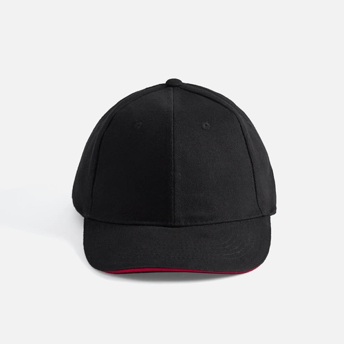 Бейсболка Buffalo, черная с красным Бейсболка Buffalo, черная с красным