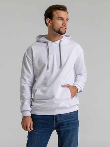 Толстовка с капюшоном Unit Kirenga, белая Толстовка с капюшоном Unit Kirenga, белая