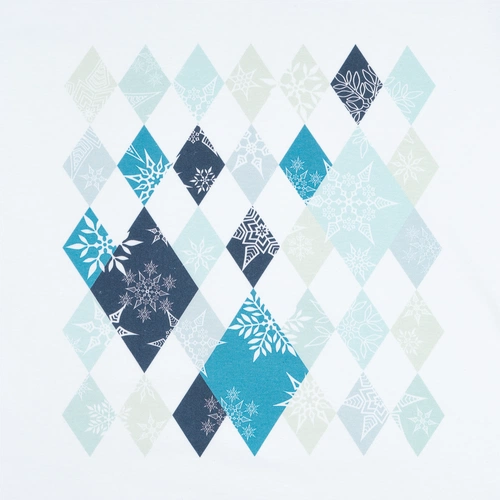 Футболка женская «Ромбо. Первый снег», белая Футболка женская «Ромбо. Первый снег», белая