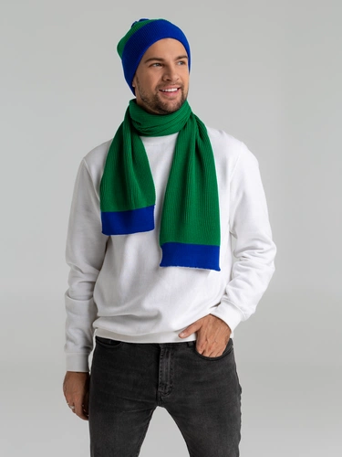 Шарф Snappy, зеленый с синим Шарф Snappy, зеленый с синим