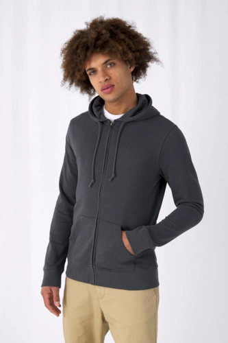 Толстовка на молнии с капюшоном унисекс BNC Inspire (Organic), ярко-синяя Толстовка на молнии с капюшоном унисекс BNC Inspire (Organic), ярко-синяя