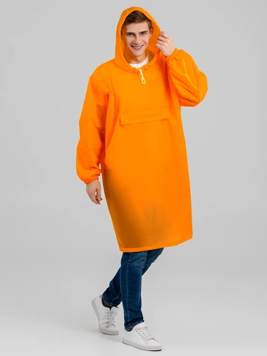 Дождевик-анорак Alatau, оранжевый неон, единый размер Дождевик-анорак Alatau, оранжевый неон, единый размер