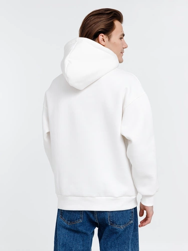 Худи оверсайз унисекс Go Easy, молочно-белое Худи оверсайз унисекс Go Easy, молочно-белое