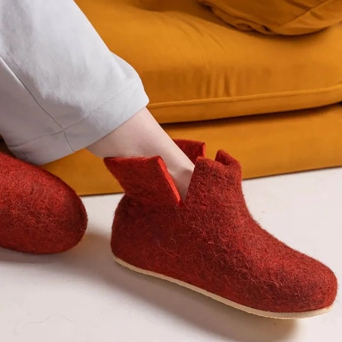 Домашние валенки Wild, красно-коричневые (терракот) Домашние валенки Wild, красно-коричневые (терракот)