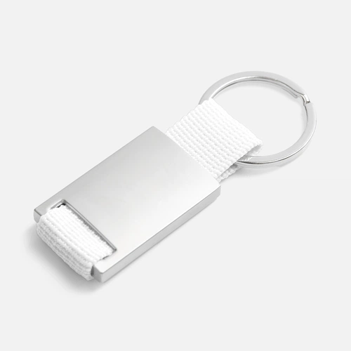 Брелок Inlet с тканевой вставкой, белый Брелок Inlet с тканевой вставкой, белый